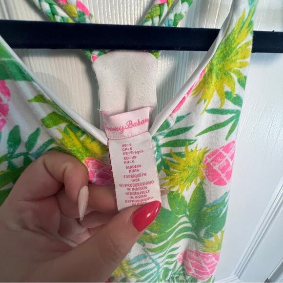 Tommy Bahama Palm Tree Dress tropical summer Dress size 6 preppy pineapple print - Picture 4 of 7